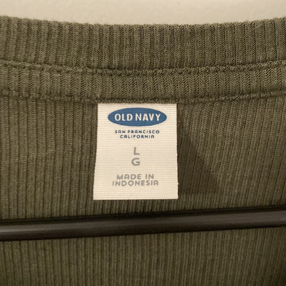 Olive Green Top with flared sleeves - Picture 2 of 3